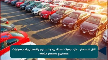 أقل الأسعار.. مزاد جمرك إسكندرية والسلوم والمطار يقدم سيارات وبضائع بأسعار مذهلة